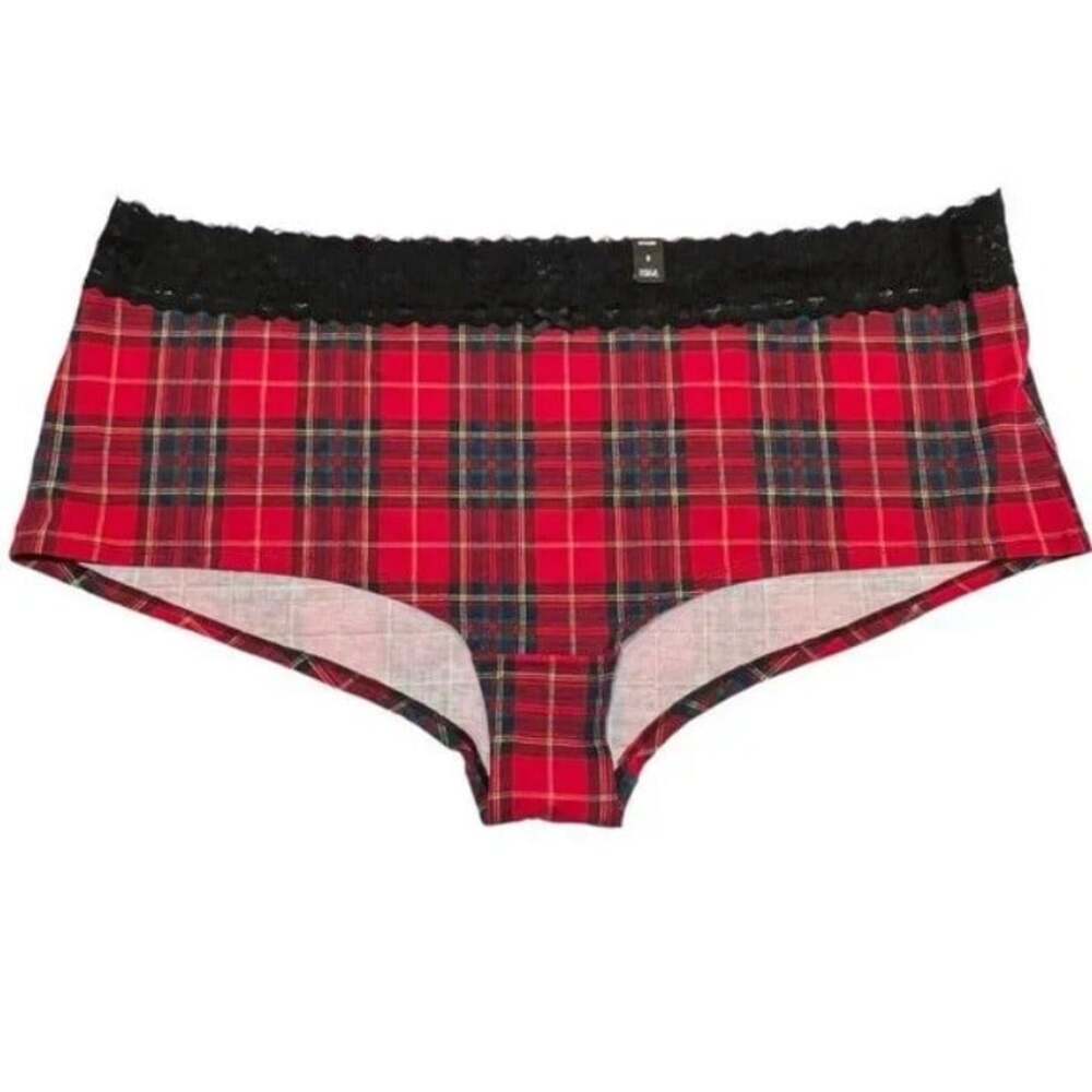 Torrid Women's Cotton Mid Rise Boyshort Lace Trim Panty Size 00 M